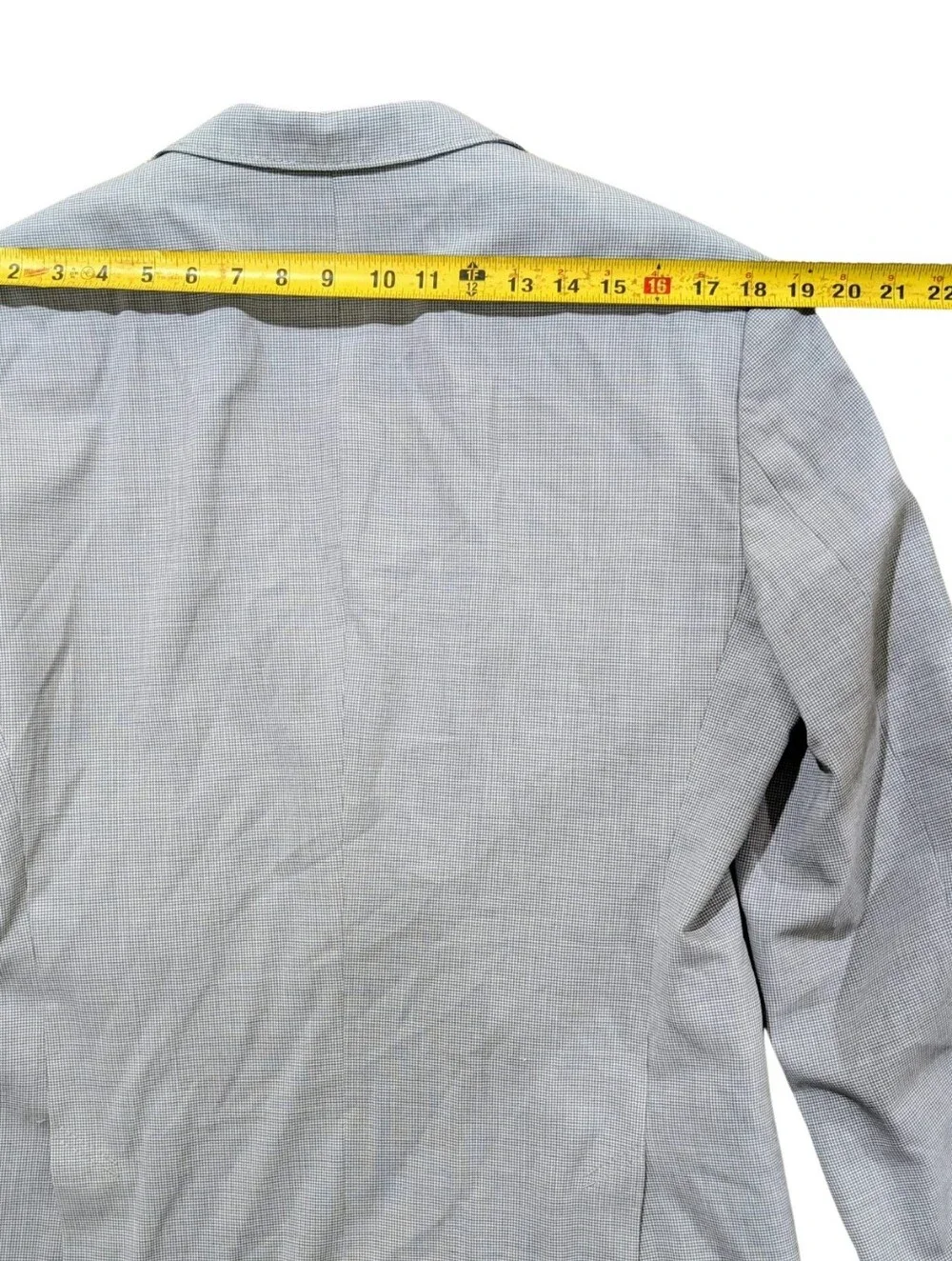 Hugo Boss Mens 40R Coastus Stretch Virgin Wool Suit Jacket Blazer Grey Checked